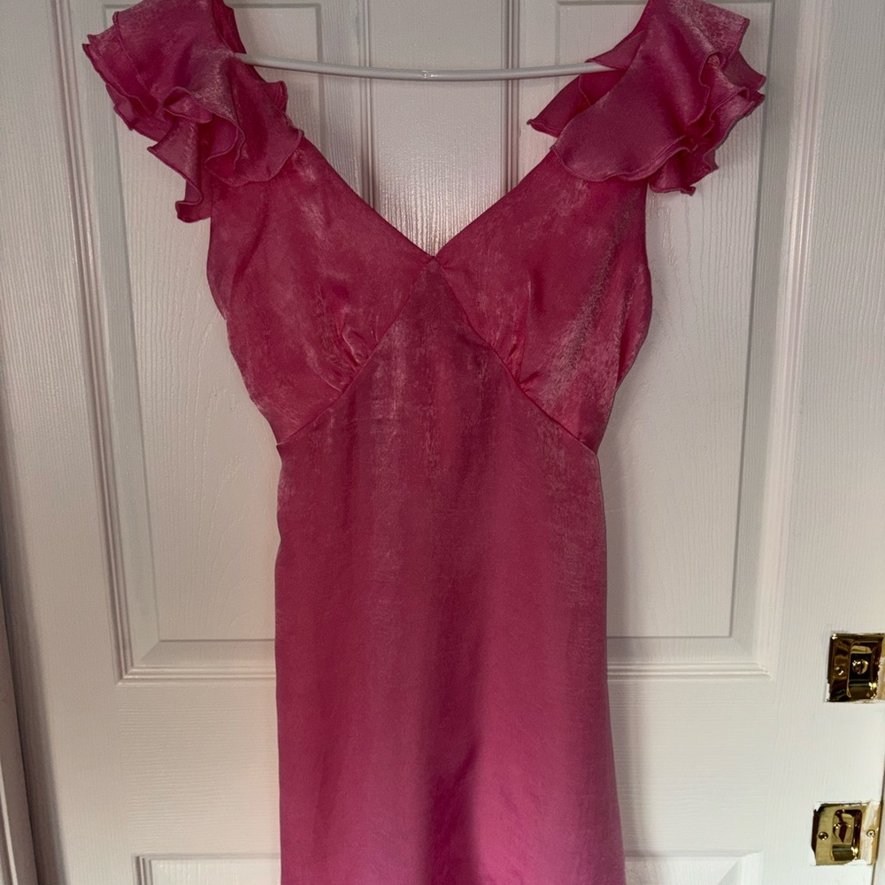 Altar'd State Pink Ruffle Dress